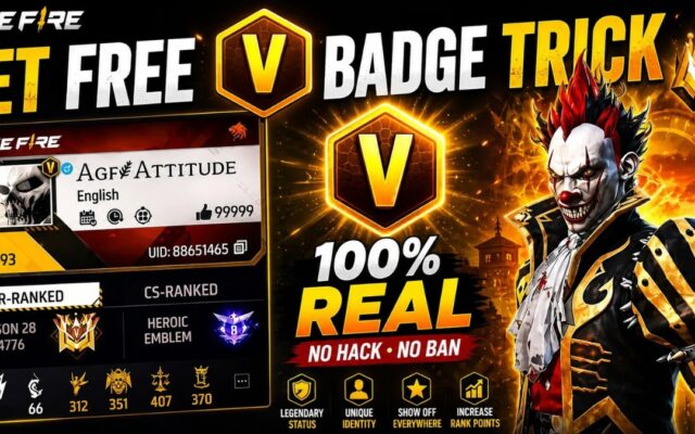 Free Fire V Badge
