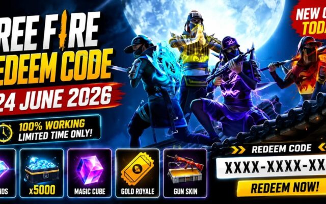 Free Fire Redeem Code 24 June